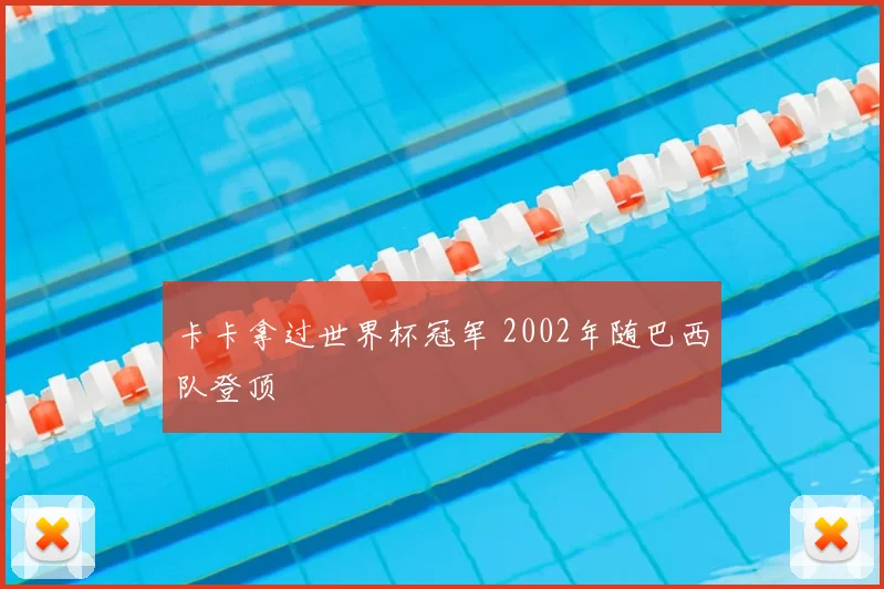 卡卡拿过世界杯冠军 2002年随巴西队登顶