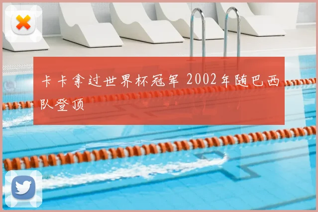 卡卡拿过世界杯冠军 2002年随巴西队登顶